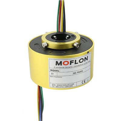 qualité  Aluminum Alloy Through Bored Slip Rings MOFLON 18 Brand Hole Size 20mm 10A Circuit Low Temperature Resistance For Industrial Part usine